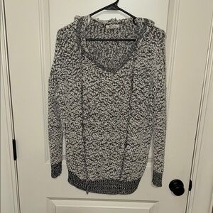 Miracle Gray V-Neck Sweater with Chunky Knit